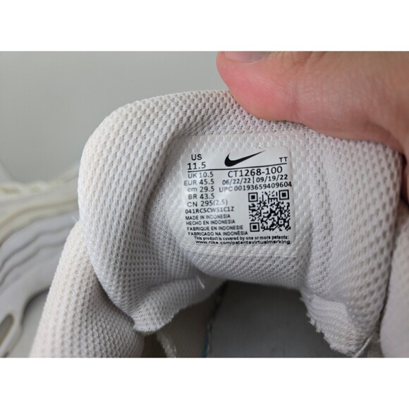 Nike Air Max 95 Essential Shoes Mens 11.5 Triple White Athletic Running Sneakers